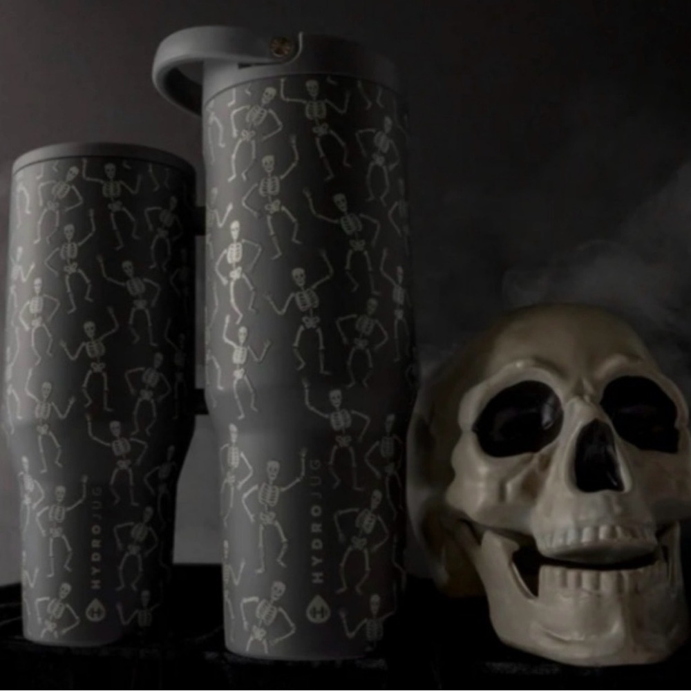 HydroJug Dark Gray Skeleton Design Tumblers traveler